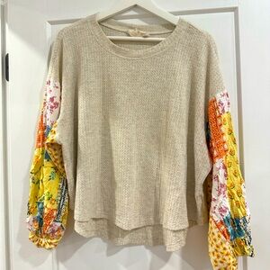 Roolee Blu Pepper Flowy Floral Top Size Medium